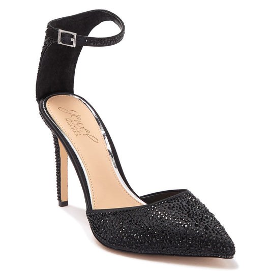 Jewel Badgley Mischka Boston Embellished Ankle Strap Pump