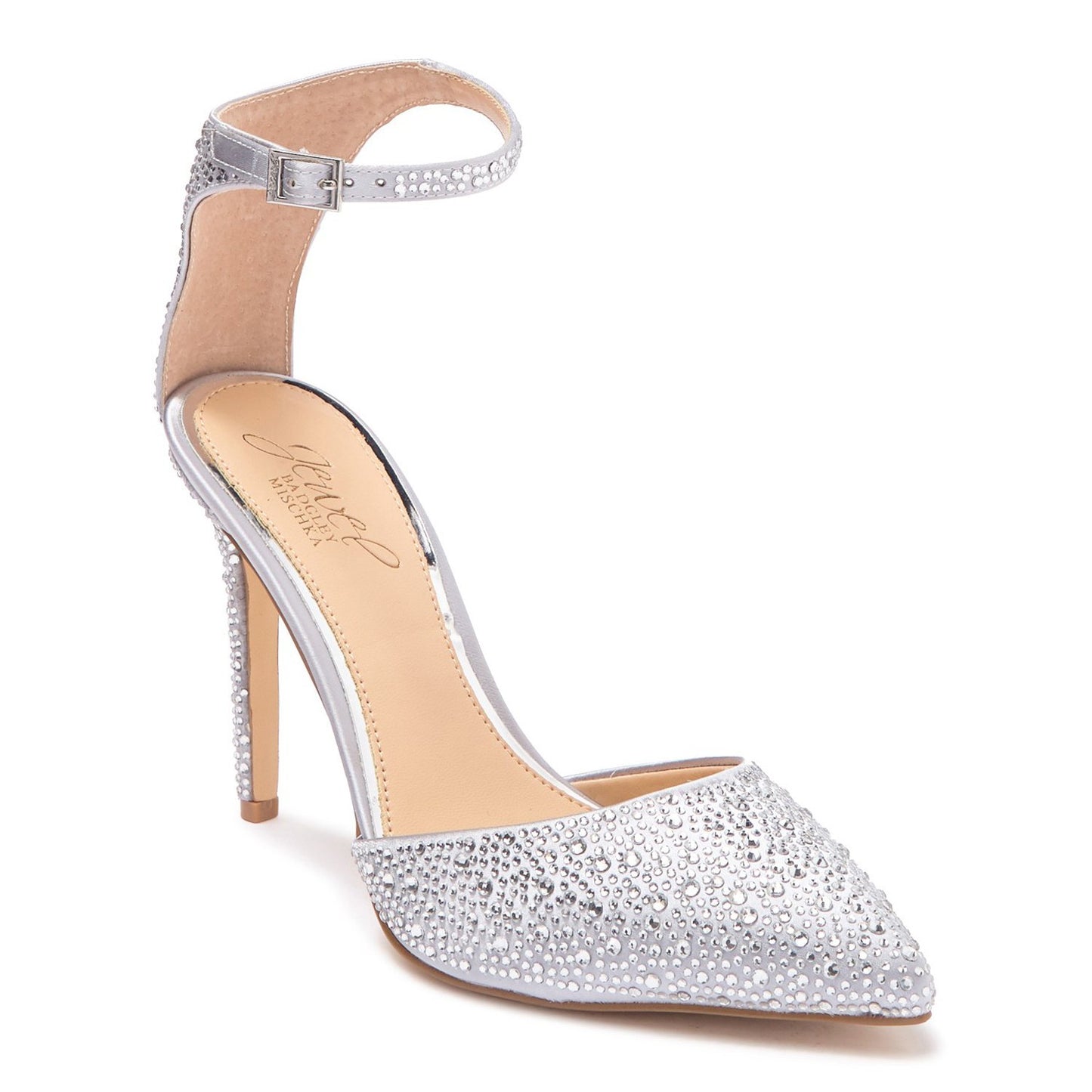 Jewel Badgley Mischka Boston Embellished Ankle Strap Pump