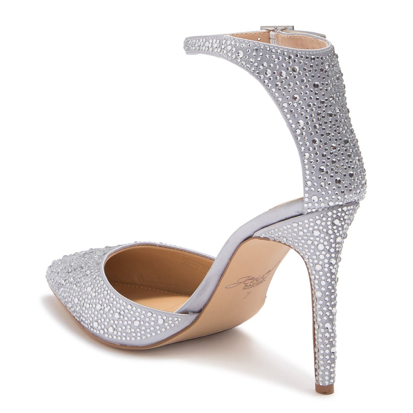 Jewel Badgley Mischka Boston Embellished Ankle Strap Pump