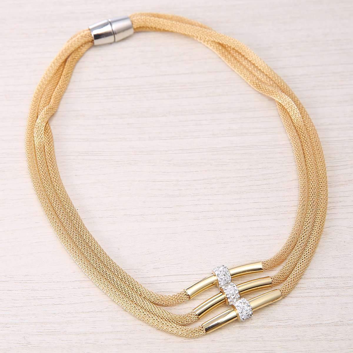 Abasi Layered Harp String Necklace,Necklaces,Elly, by Mad Style